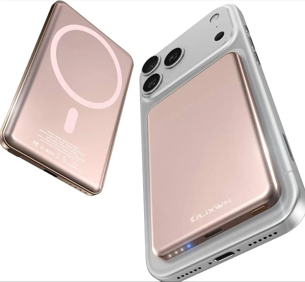ULiXWH モバイルバッテリー 半固体 10000mAh PSE認証 ピンク