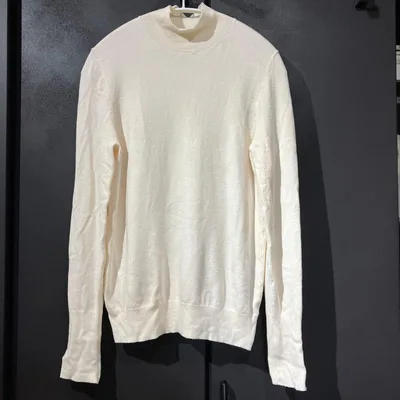 ZARA ハイネック 長袖ニット ホワイト アイボリー
