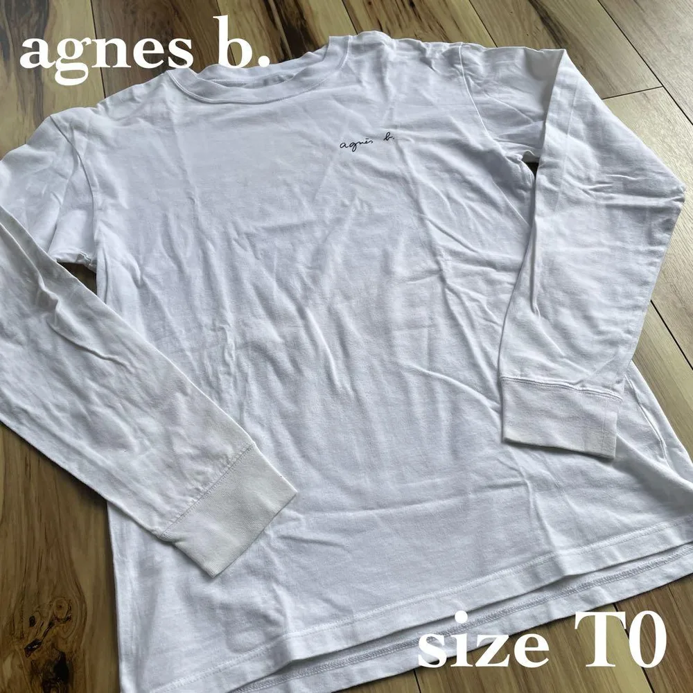レディース agnes b. ワンポイントロゴロングスリーブTシャツ