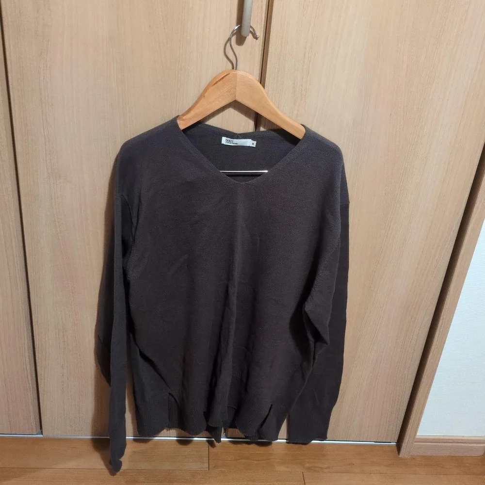 CRAFT STANDARD BOUTIQUE Vネックニット ダークグレー M