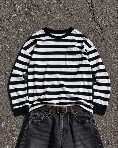 00s Gap 長袖ボーダーTシャツ y2k archive 短丈 ストリート