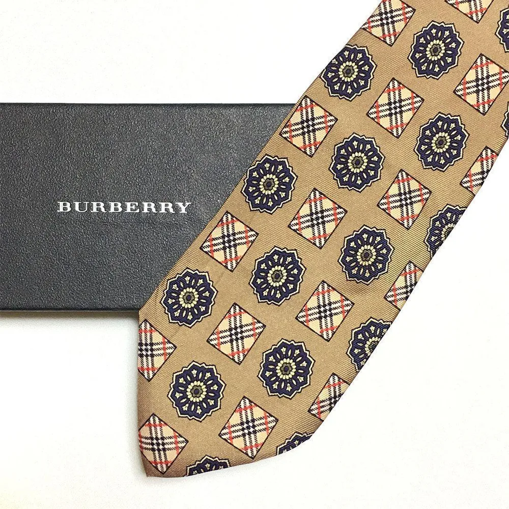 未使用級 バーバリー BURBERRY ネクタイ シルク バーバリーチェック