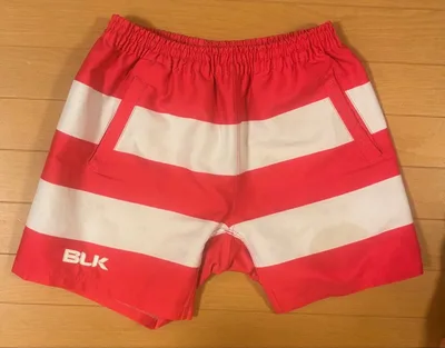 BLK ラガーパンツ レッド×ホワイト ボーダー レディース