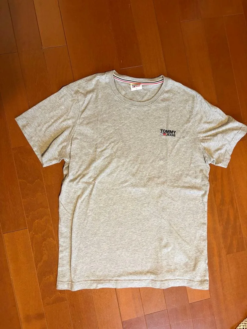 【訳あり/TOMMY JEANS】トミー ジーンズ 半袖Tシャツ L グレー