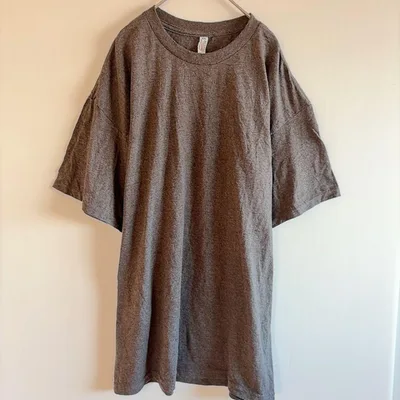 オルスタイル 半袖Tシャツ クルーネック 半袖 無地 XL 灰 綿 タウン
