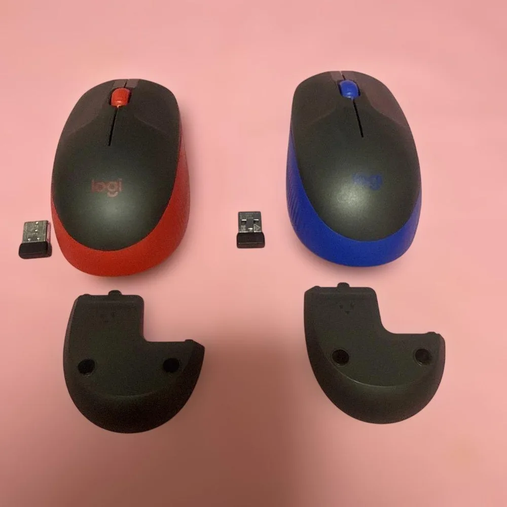 ロジクールワイヤレスマウス M190 レッド ブルー 二つ
