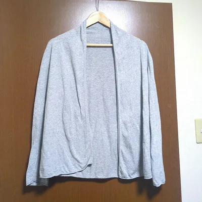 【無印良品】長袖 カーディガン グレー Lサイズ