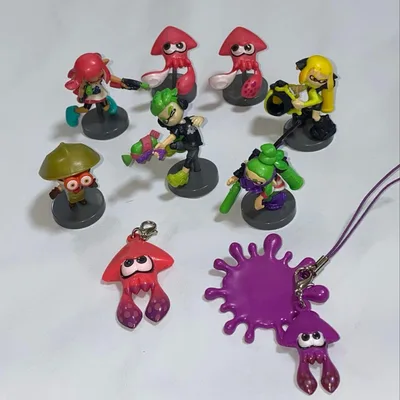 スプラトゥーン チョコエッグフィギュア7点 ストラップ 2点 セット
