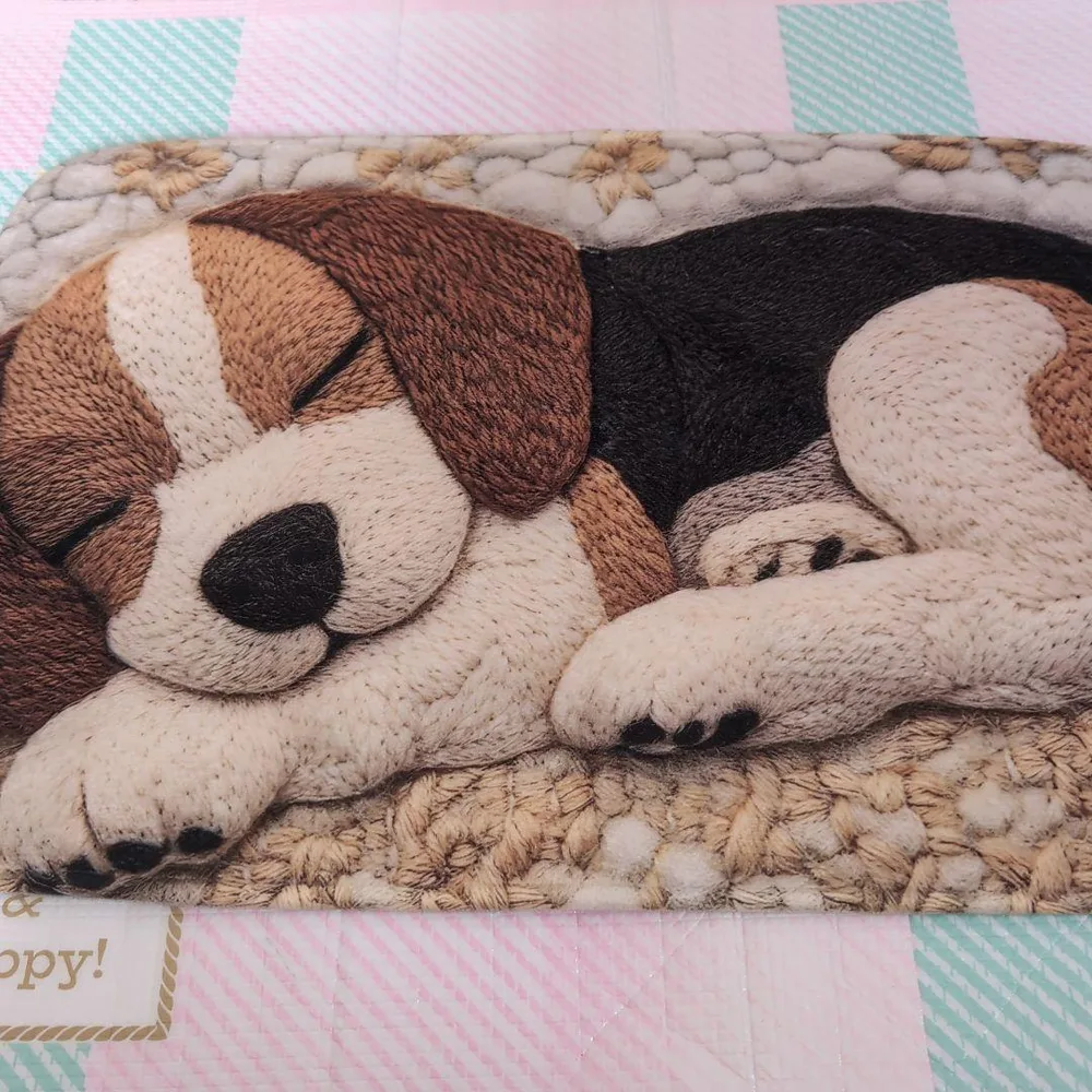 【新品未使用品】ビーグル犬デザイン 玄関マット
