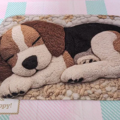 【新品未使用品】ビーグル犬デザイン 玄関マット