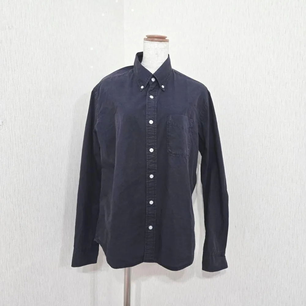 URBAN RESEARCH コットン 長袖シャツ M ネイビー ボタンダウン