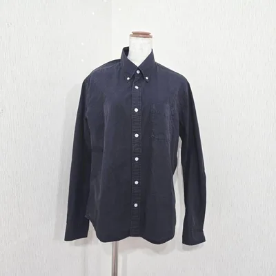 URBAN RESEARCH コットン 長袖シャツ M ネイビー ボタンダウン