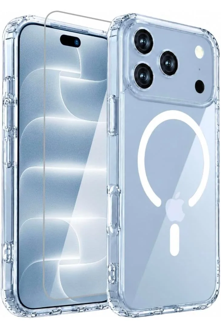 iPhone 18 Pro MagSafe対応 クリアケース ガラスフィルム付き