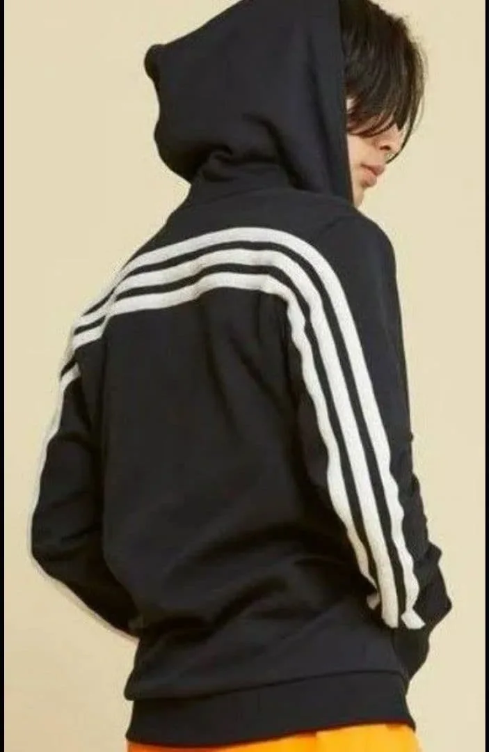 adidas ジップアップパーカー ブラック