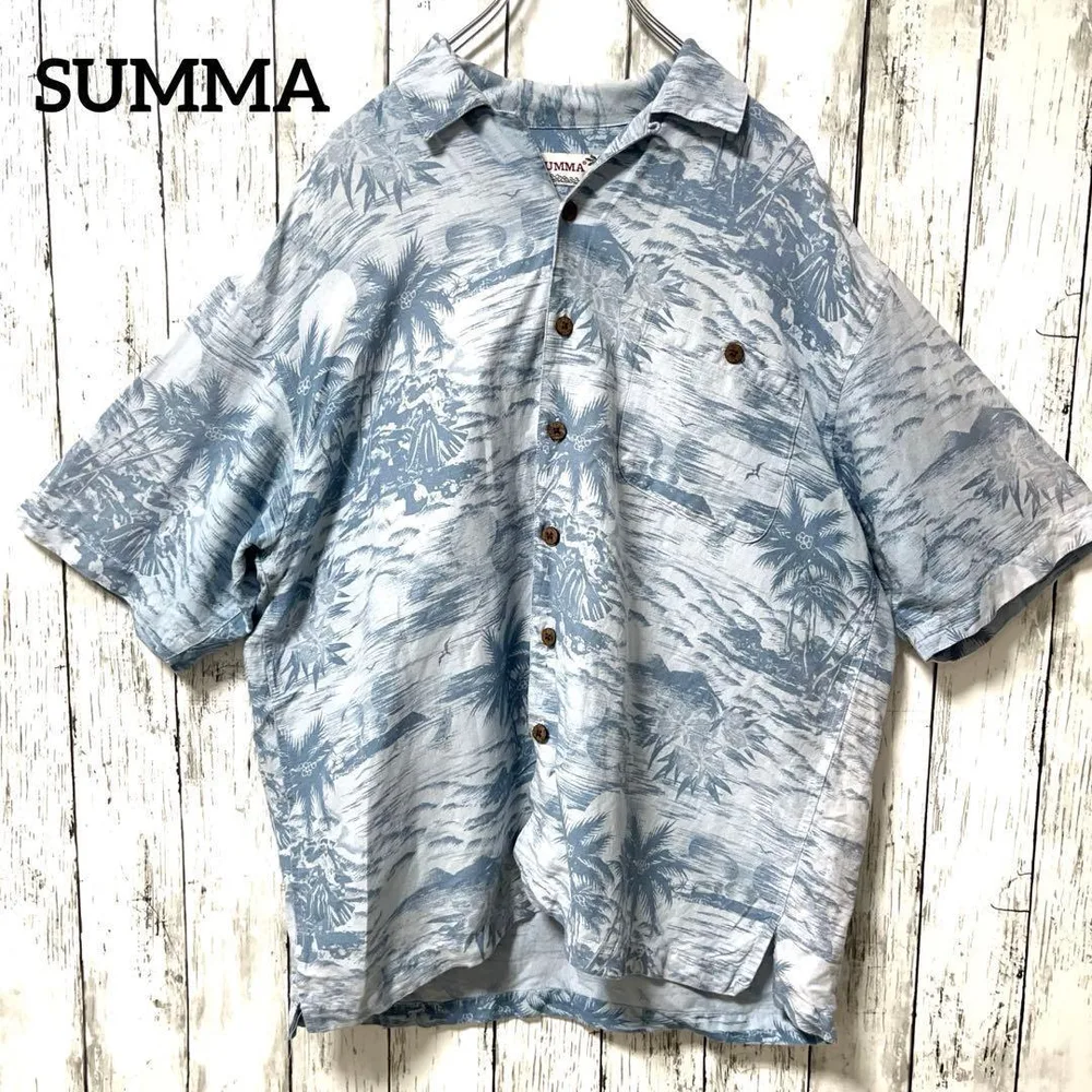 SUMMA アロハシャツ オープンカラーシャツ リゾート メンズ