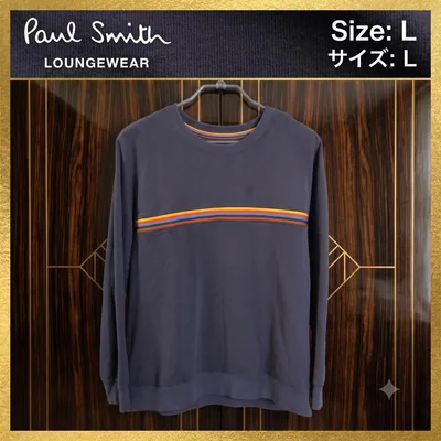 【Paul Smith】ポールスミス アーティストストライプ 裏毛スウェット L