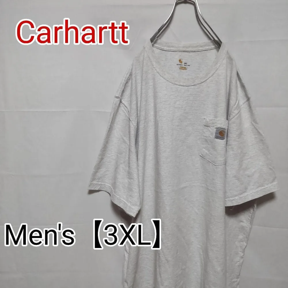 M118【US輸入】Carhartt 半袖Tシャツ【メンズ3XL】白グレー