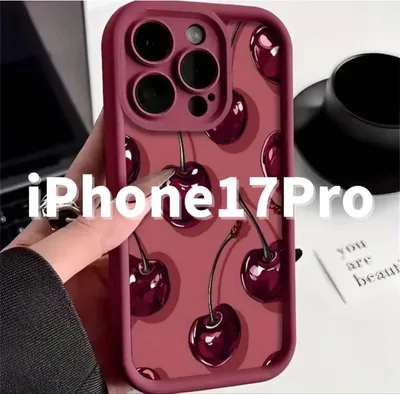 新品 iPhone18/17 Pro用ケース さくらんぼ チェリー スマホケース