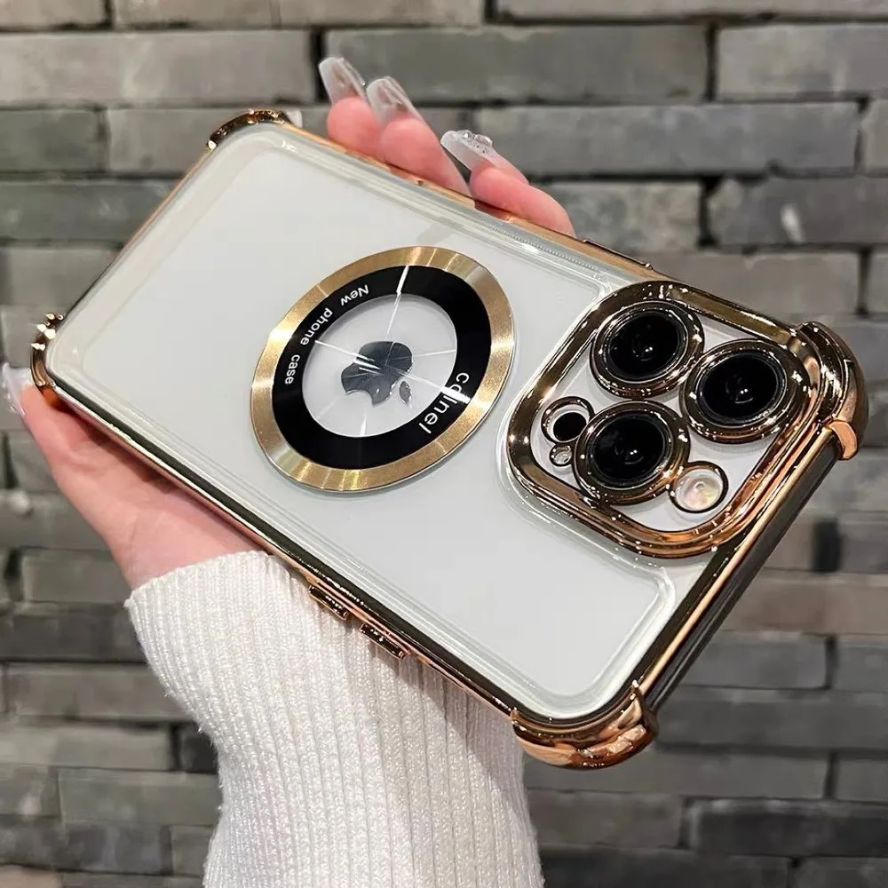 iPhone15 ProMax用ケース MagSafe対応 ゴールド