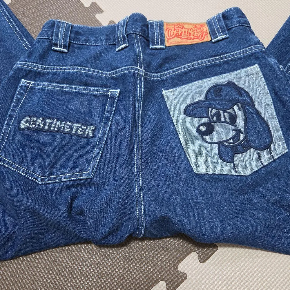 CENTIMETER デニムパンツ ワイド インディゴ