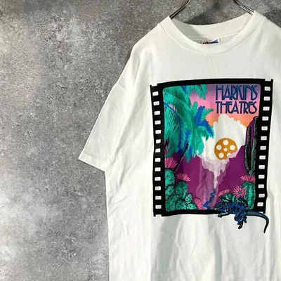USA製 Hanes Tシャツ サボテン カメレオン シングルステッチ ムービー