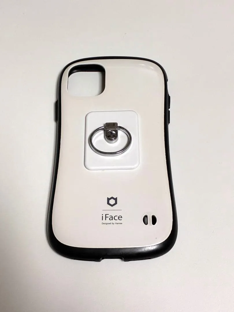 iFace iPhone11用ケース ホワイト リング付き