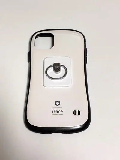 iFace iPhone11用ケース ホワイト リング付き