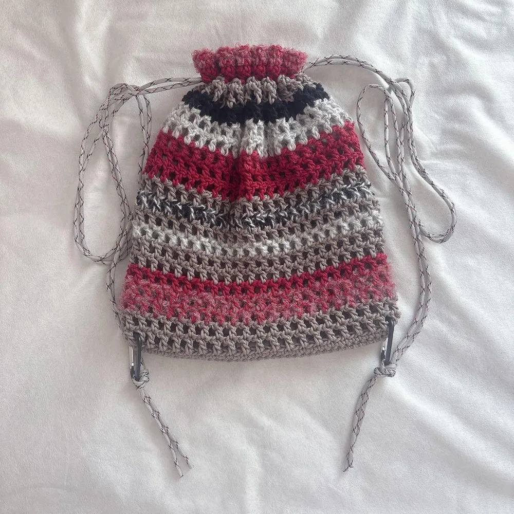 knapsack ハンドメイド ナップサック リュック バッグ 編み物 y2k