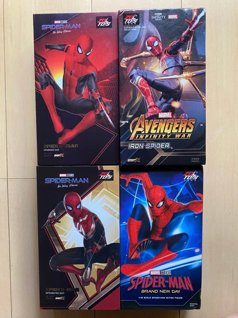 【オークション開始‼️ZD Toys 】スパイダーマン フィギュア 4体セット