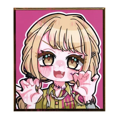 手描きイラスト ミニ色紙 寸松庵 学マス 藤田ことね ハロウィン