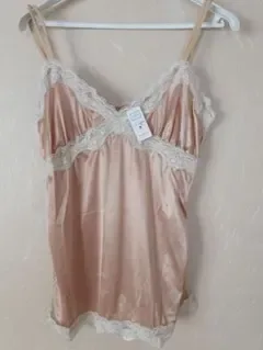 ✨新品 早い者勝ち✨キャミソール ベージュ レース付き Lサイズ