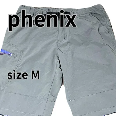 美品 フェニックス アラートショートパンツ M グレー 登山 花柄 紫 2WAY