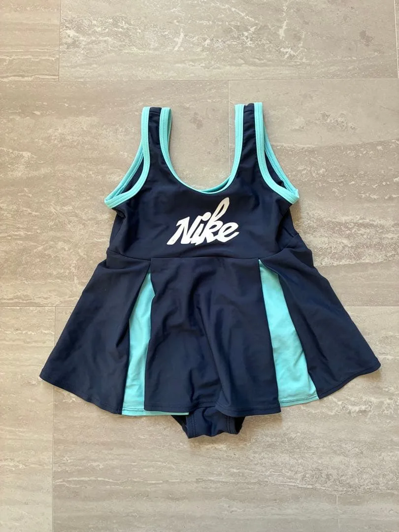 Nike 女の子用ワンピース水着 ネイビー/110