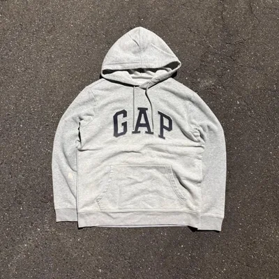 【古着】00s y2k old gap グレー パーカー 短丈