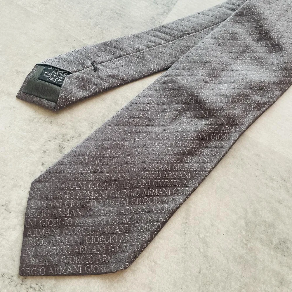 GIORGIO ARMANI ジョルジオアルマーニ ネクタイ ロゴ 総柄 132