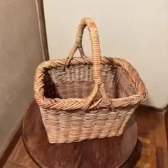 昭和レトロ ラタン 籐家具 バスケット かご 収納