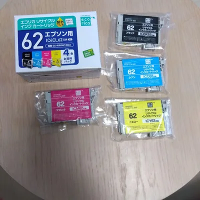 エコリカ インクカートリッジ エプソン用 62 4色パック IC4CL62互換