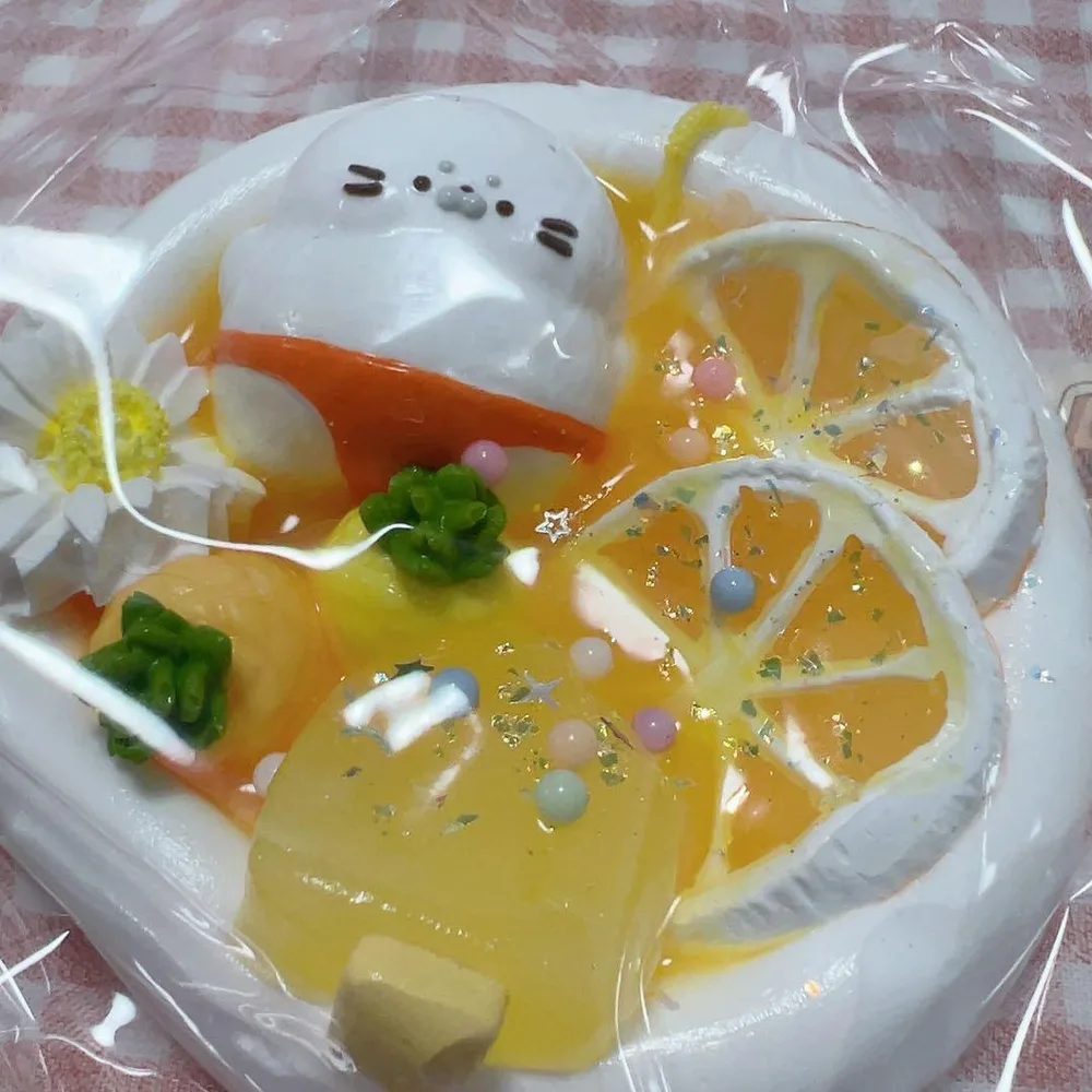 あざらし オレンジ アイス スクイーズ ninnydiy Lサイズ