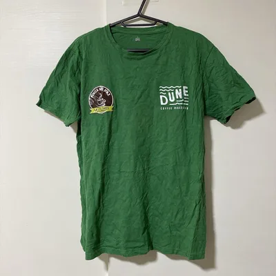 デューン 半袖Tシャツ クルーネック 半袖 ロゴ プリント L 緑 綿