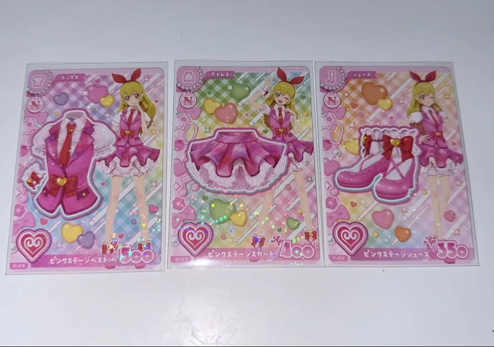 アイカツ ピンクステージコーデ 3枚セット 星宮いちご