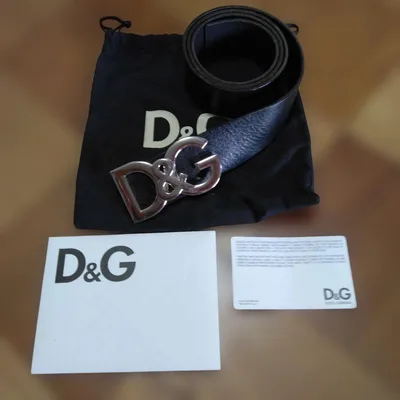 D&G ドルチェ&ガッバーナ レザーベルト ブラック