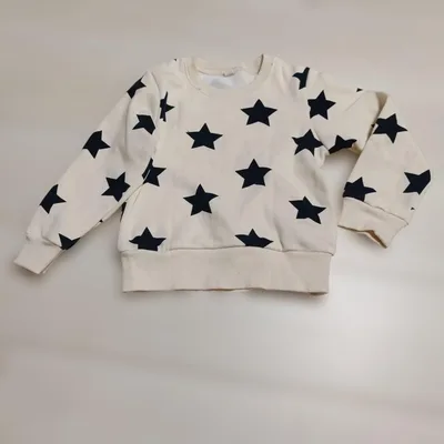 キッズ トレーナー 星柄 アイボリー 100cm