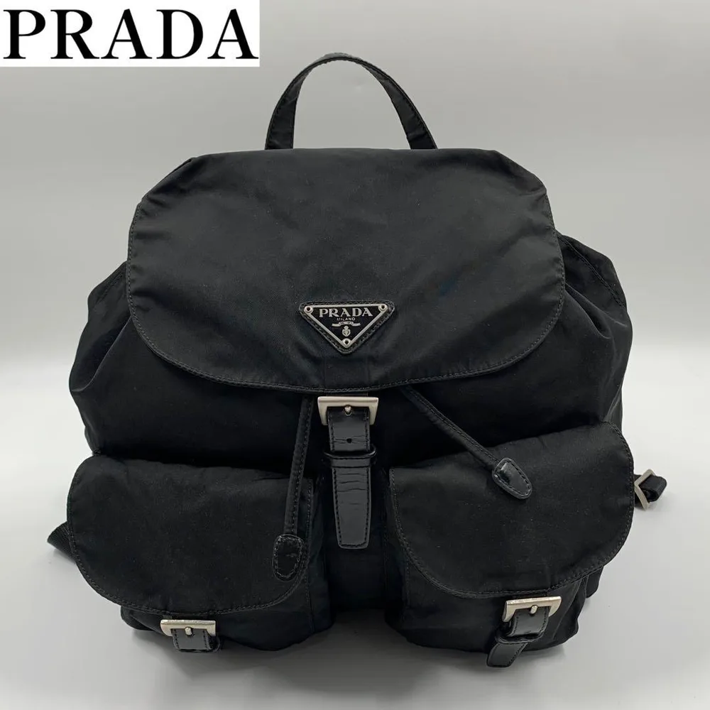 【✨極美品✨】プラダ バックパック 三角ロゴ ナイロン ブラック