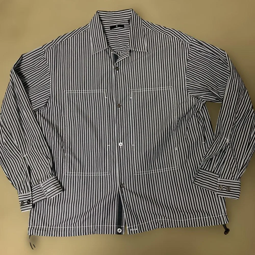 【極美品】UNIQLO+J スーピマコットンオーバーサイズシャツ ブルゾン M