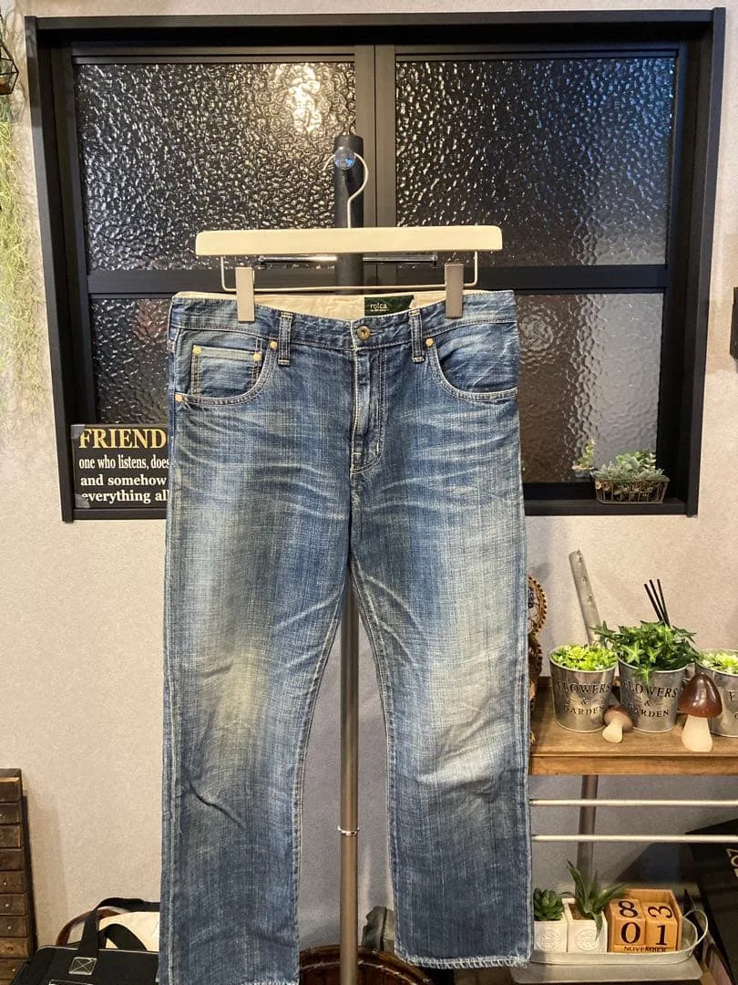rolca ライトブルー ストレートデニム Lサイズ