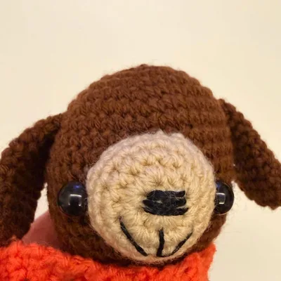 ハンドメイド あみぐるみ 犬のぬいぐるみ