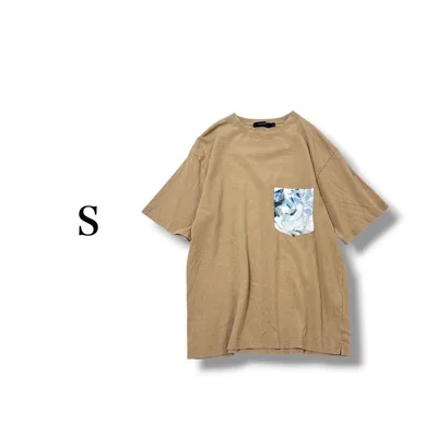 柄ポケットTシャツ 【S】 シンプル 綿 カジュアル