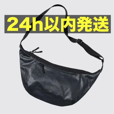新品未使用 コーテッドコットンショルダーバッグ ブラック