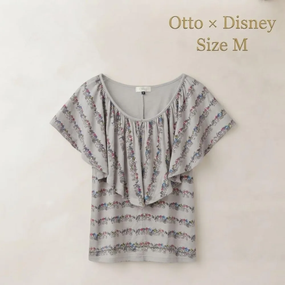希少Disney Ottoカットソー フリル 白雪姫 7人の小人 M グレー