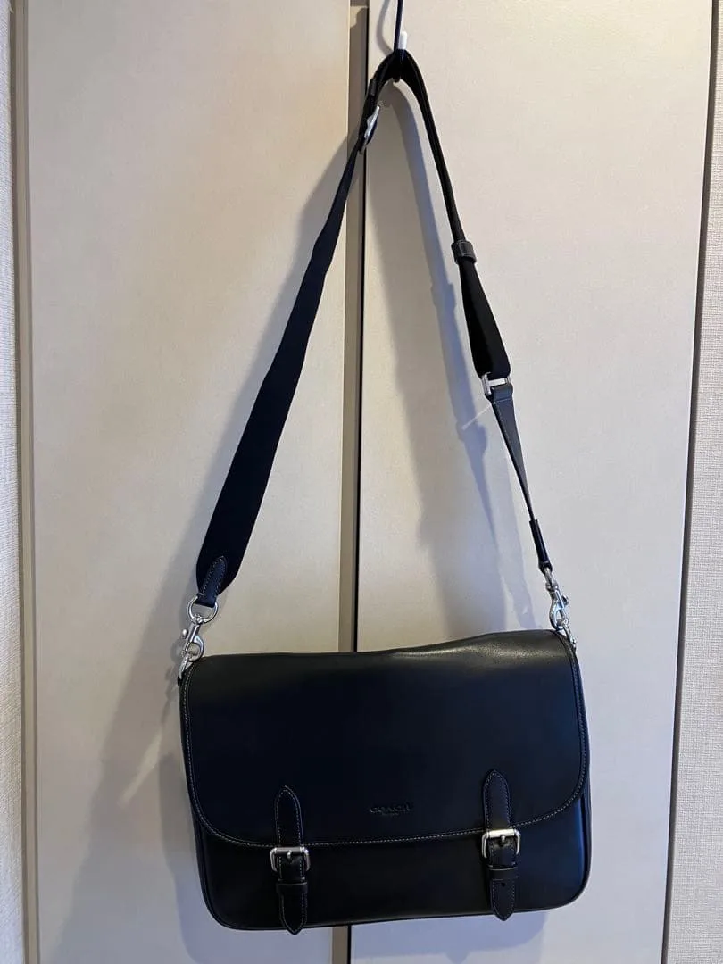 COACH レザー ショルダーバッグ ブラック